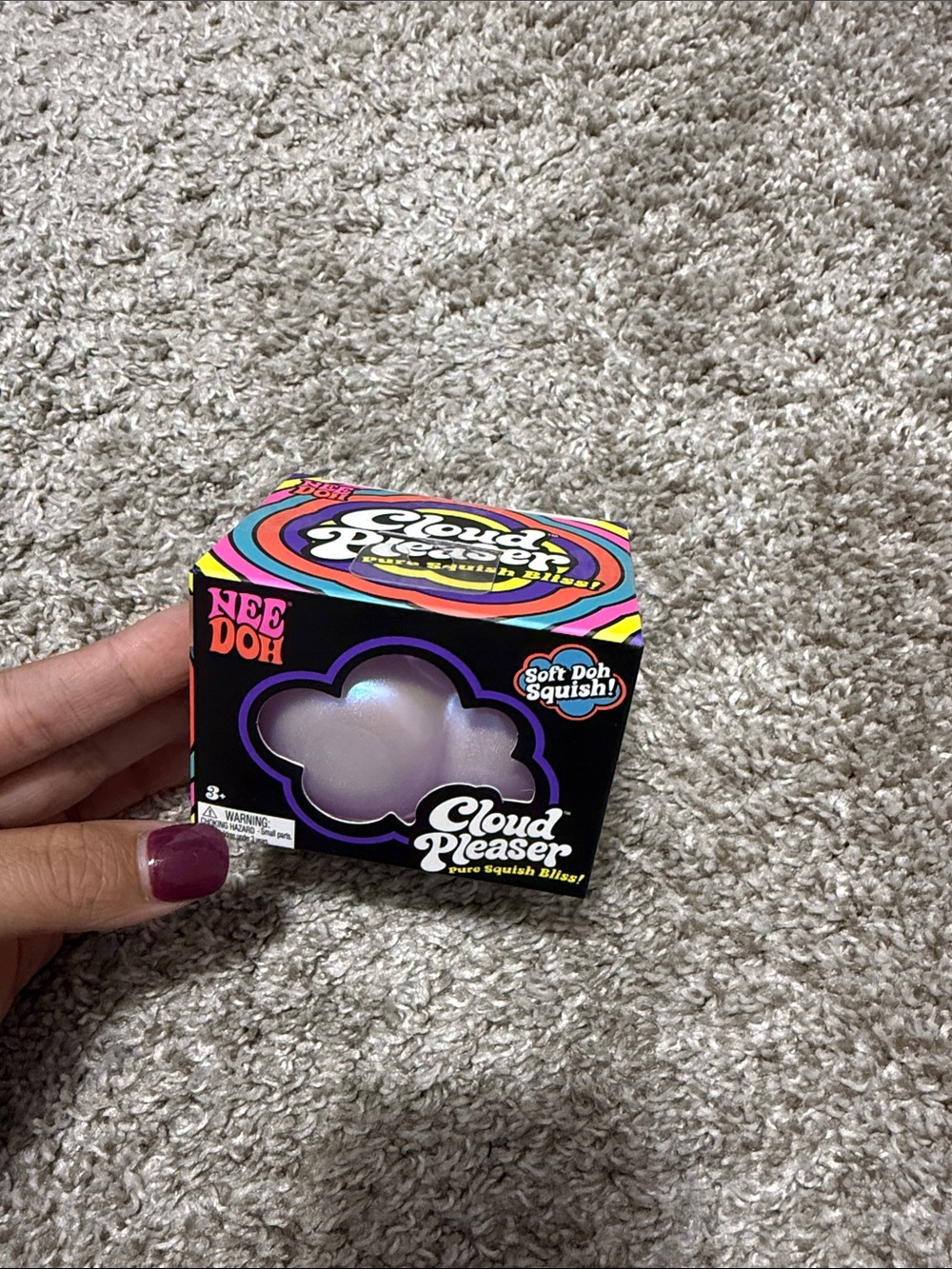 Needoh cloud pleaser Squish Toy - Iridescent White